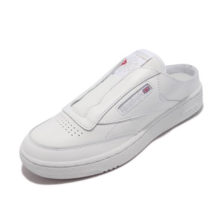 Reebok 穆勒鞋 Club C Laceless Mule 全白 小白鞋 皮革 女鞋 懶人鞋【ACS】 H01583