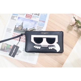 【良威精品】卡爾 Karl Lagerfeld 單層大手拿 手拿包 LOGO 正品/全新/美國代購/現貨/滿額免運