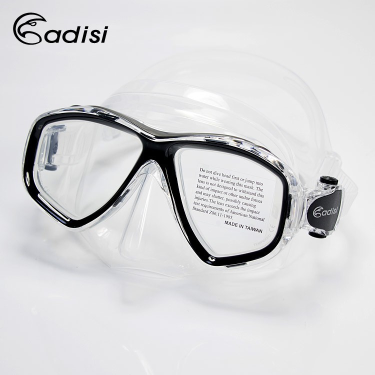 ADISI 雙眼面鏡 WM21 透明/黑色框(浮潛、潛水、戲水、蛙鏡) 現貨 廠商直送