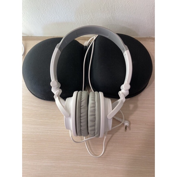 二手鐵三角ATH-SJ33耳罩式耳機（白色）附贈收納盒