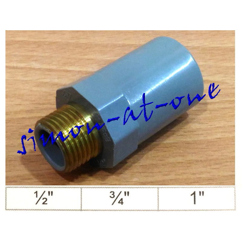 6分外牙3/4" 套銅閥接頭 套銅接頭 (8-567-6)  外牙銅塑閥接頭 PVC水管 專利套銅配件