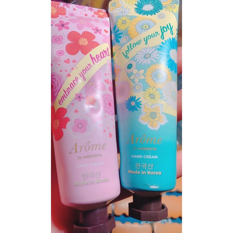 Arome By Watsons潤手霜蘊含乳木果油及玻尿酸深層滋潤雙手同時散發迷人香味另添加10種植物油追隨我夢護手霜 蝦皮購物