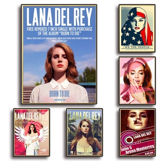 Lana Del Rey 流行歌手海報家居/酒吧/咖啡裝飾裝飾照片海報優質繪畫
