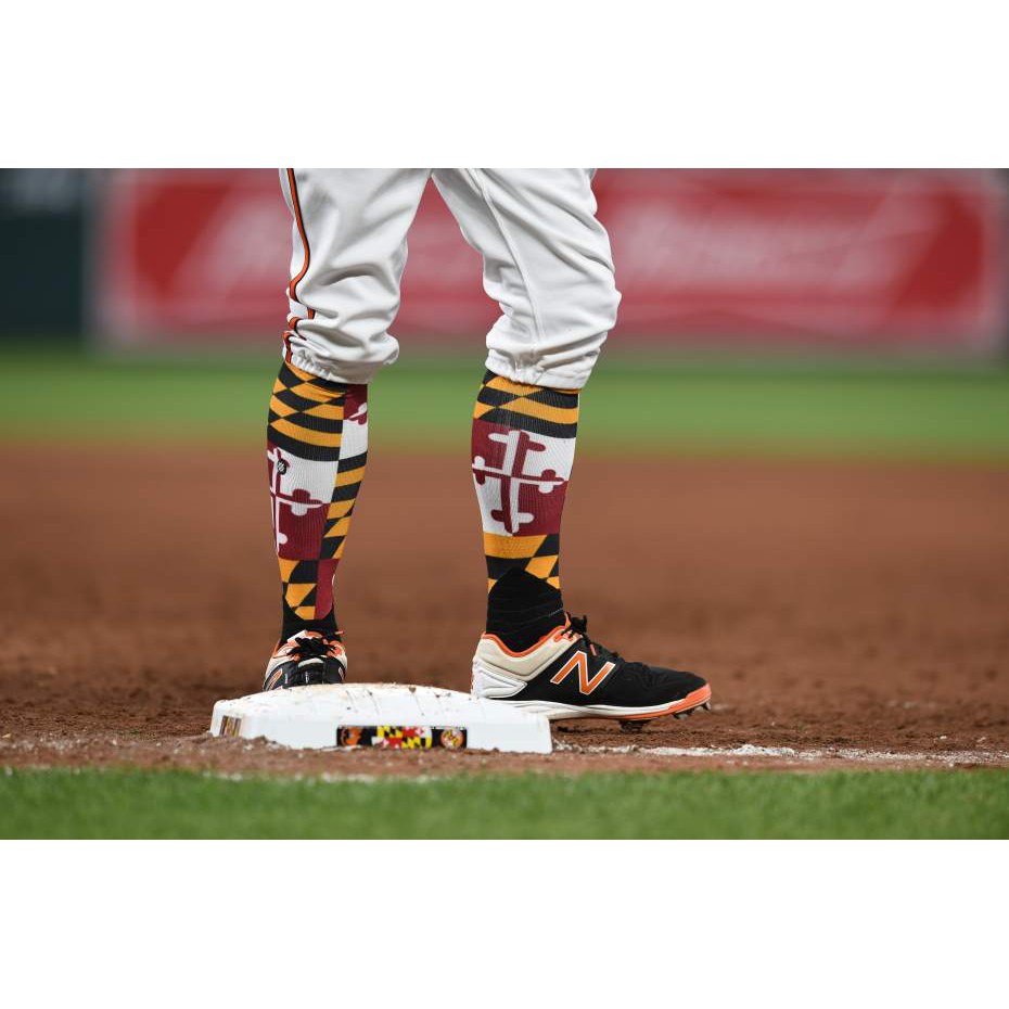 STANCE MLB 球員版長襪 ORIOLES FLAG OTC 馬里蘭州旗 棒球襪 巴爾的摩金鶯 L號 美國大聯盟