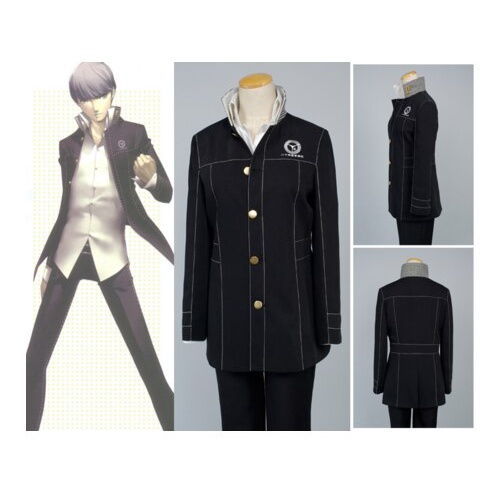 申 Megami Tensei Persona 4 羽奈緒山梨木角色扮演服裝高中制服套裝黑色服裝男士成年男孩