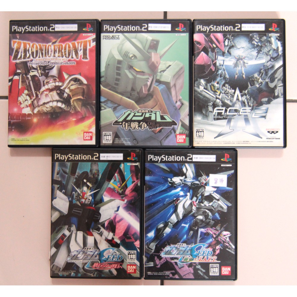 Ps2 日版機動戰士一年戰爭 異世紀機器人大戰機動戰士鋼彈seed 中古 共5片 不拆賣 免運 看圖看說明 蝦皮購物