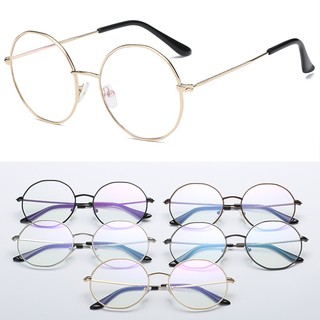 中性眼鏡金屬眼鏡框圓形眼鏡透明鏡片光學