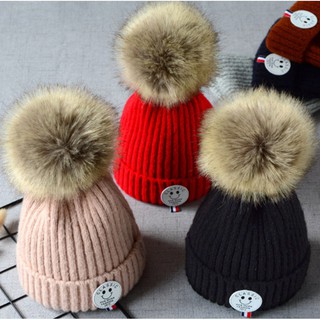 現貨💗YOYO HAT 723💗寶寶帽子秋冬男女童嬰兒帽秋冬季大毛球保暖帽針織帽毛帽