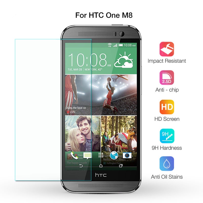 宏達電 Htc One M8t 保護玻璃貼膜 HTC 9H 鋼化玻璃