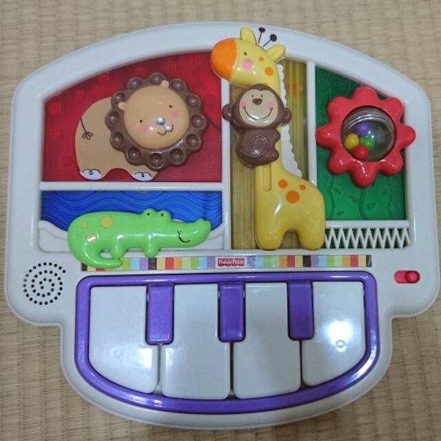 9成新 美國費雪Fisher-Price 踢踢腳小鋼琴/音樂鋼琴/音樂鈴/寶寶聲光玩具 售$390~買到賺到