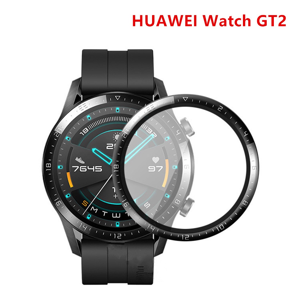 2片裝 華為watch 3 pro手錶膜3D曲面全屏膜GT2 42MM 46mm 複合材料膜GT2 PRO手錶熒幕貼膜