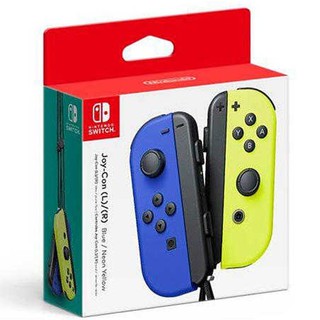 【勁多野】NS Nintendo Switch Joy-Con 手把控制器 藍電光黃 公司貨一年保固 +贈類比按鈕