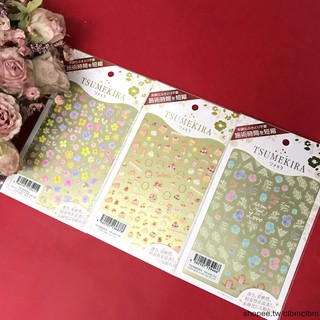 TSUMEKIRA日本製超薄貼紙 花朵 春の花 蛋糕 馬卡龍 甜點 櫻桃 奶油 下午茶 英文字母