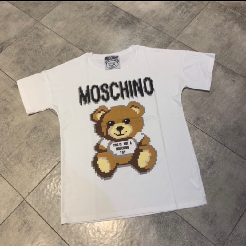 （現貨）Moschino莫斯奇諾 馬賽克熊短袖T恤超級百搭