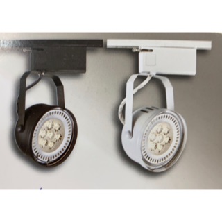 ㄚ青電火球 LED 7珠 12珠 碗公軌道燈 白色/黑色LED軌道燈 碗公型AR-111 LED燈 投射燈