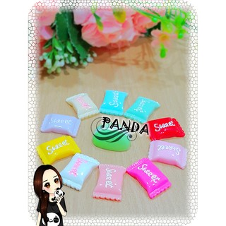Panda手作材料館🐼B109/sweet糖果2入/樹脂食玩/手機美容/奶油材料/DIY配件/耳飾/吊飾鑰匙圈