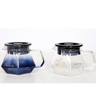 Brewista X系列 鑽石玻璃分享壺 咖啡壺 描金透明 魅影藍 400ml 500ml 交換禮物 聖誕禮物
