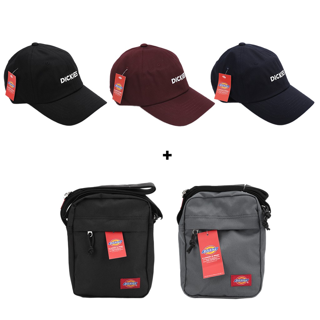 Dickies Logo Cap 基本款 刺繡字體 老帽可調式 Quick Pocket Bag 斜背 小包【高冠國際】