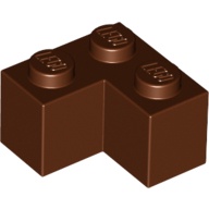 【金磚屋】LEGO 樂高零件 紅棕色 10個一包 Brick 2 x 2 Corner 2357