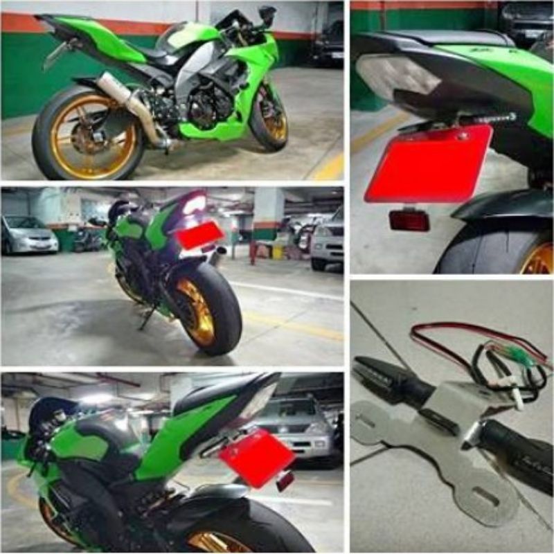 【W重車精品】鬍鬚牌 短牌架 KAWASAKI ZX-6R ZX6R 短牌 直上方向燈 永久保固 可刷卡