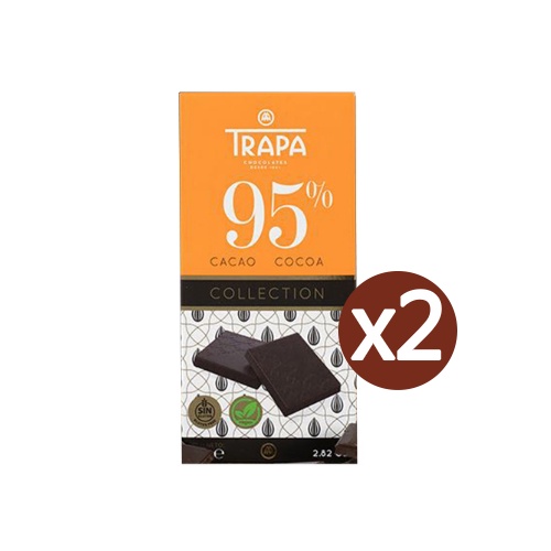 Trapa精選95%黑巧克力片 80g x 2片