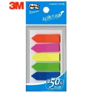 3M Post-it 五色利貼可再貼箭頭螢光標籤584-5