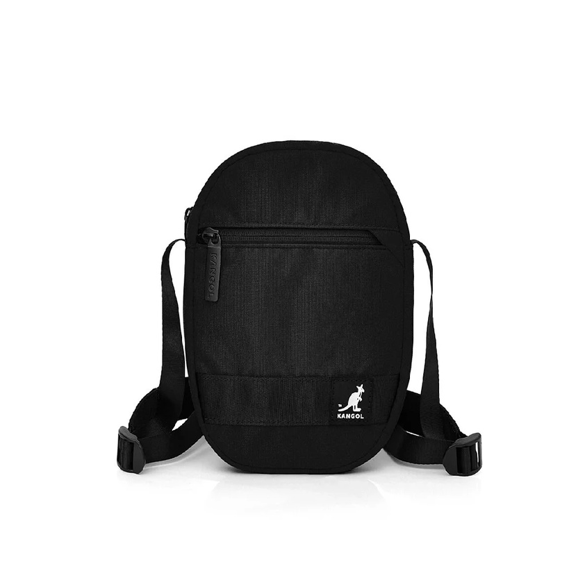 KANGOL - 素面基本款 隨身小包 側背包  戶外 運動 -黑色- 6225170720