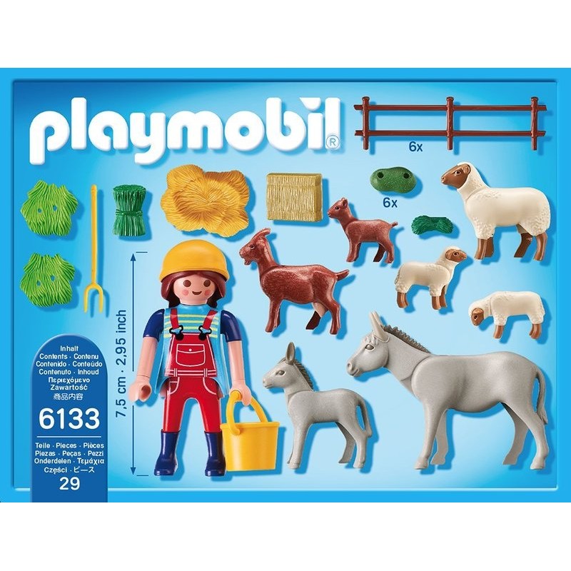 德國playmobil #6133 鄉村系列牧羊女動物羊驢公仔人偶摩比玩具職業| 蝦皮購物