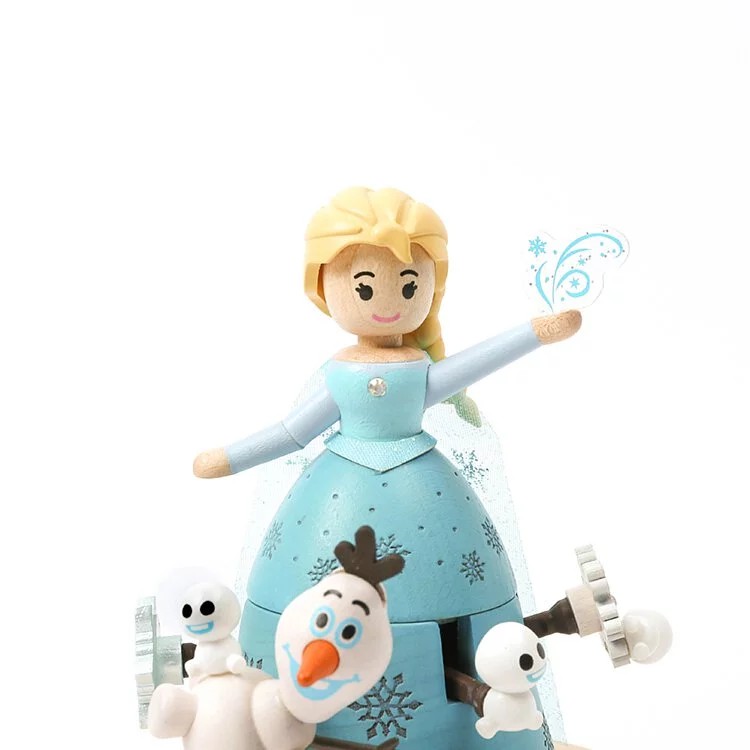 迪士尼 Disney / 艾莎 旋轉木質音樂盒 /D479/ 冰雪奇緣 音樂鈴 交換禮物 Elsa Frozen 雪寶