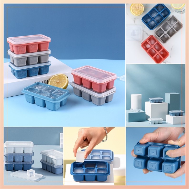 乎葛小物 按壓式製冰盒 製冰盒 製冰模具 冰塊盒 帶蓋冰塊盒 密封製冰盒 矽膠製冰盒