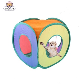 SNOWSY1 Pet方形隧道管耐用可折疊倉鼠小動物兔子遊戲產品
