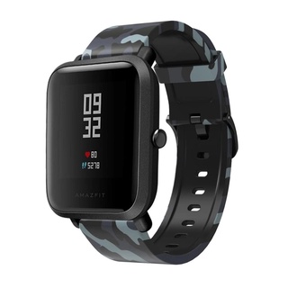 適用於 華米Amazfit bip Bit Pace Lite 矽膠錶帶 智能運動手環 矽膠迷彩錶帶 20mm