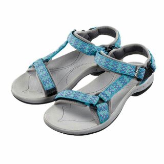 集山庄| ATUNAS歐都納 | 女款 輕量減震織帶涼鞋 #GC-1813-藍