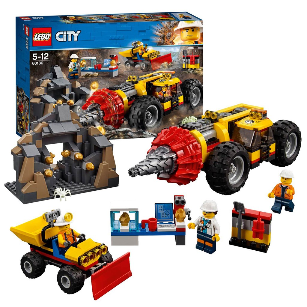 現貨 樂高 LEGO City 城市系列 60186  採礦重型鑽孔機 全新未拆 原廠貨
