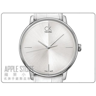 【蘋果小舖】 CK Calvin Klein 簡約時尚皮帶錶-白 # K2Y2X1K6