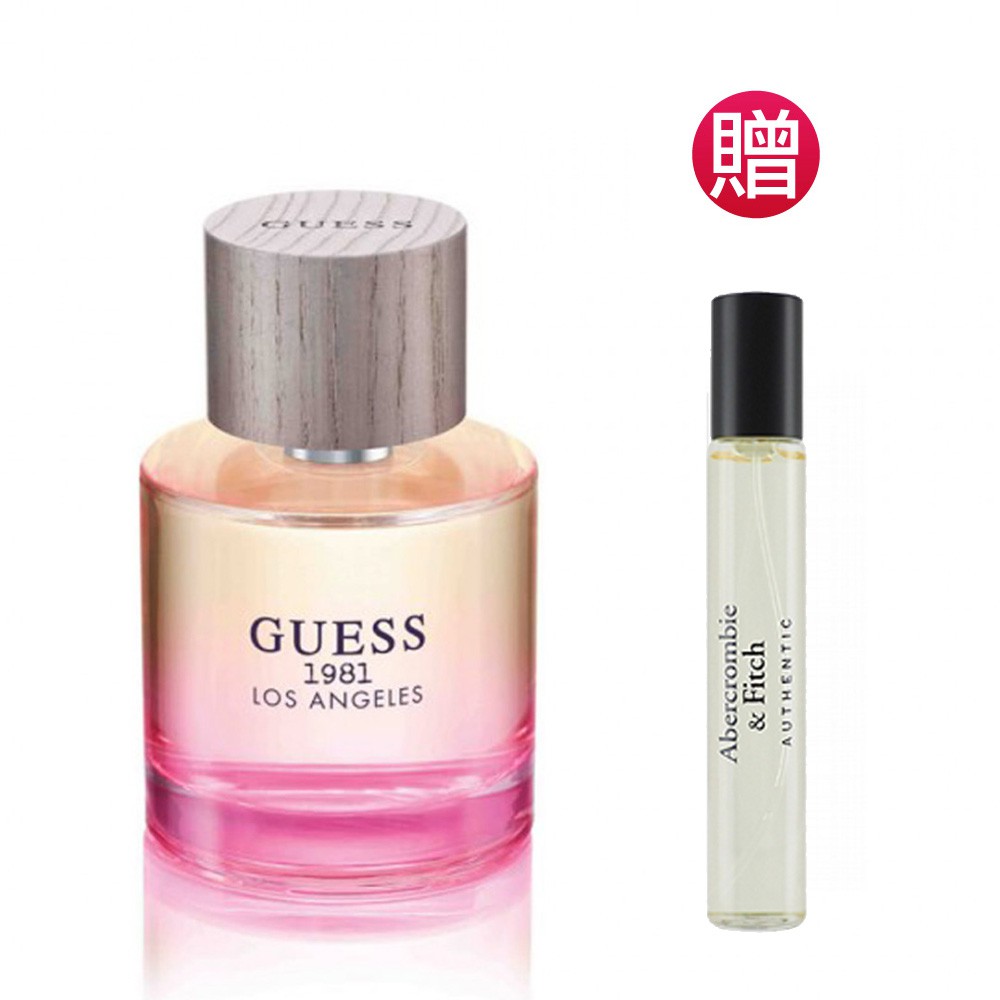 GUESS洛杉磯1981女性淡香水100ml (贈)真我男性淡香水隨身瓶15ml Vivo薇朵