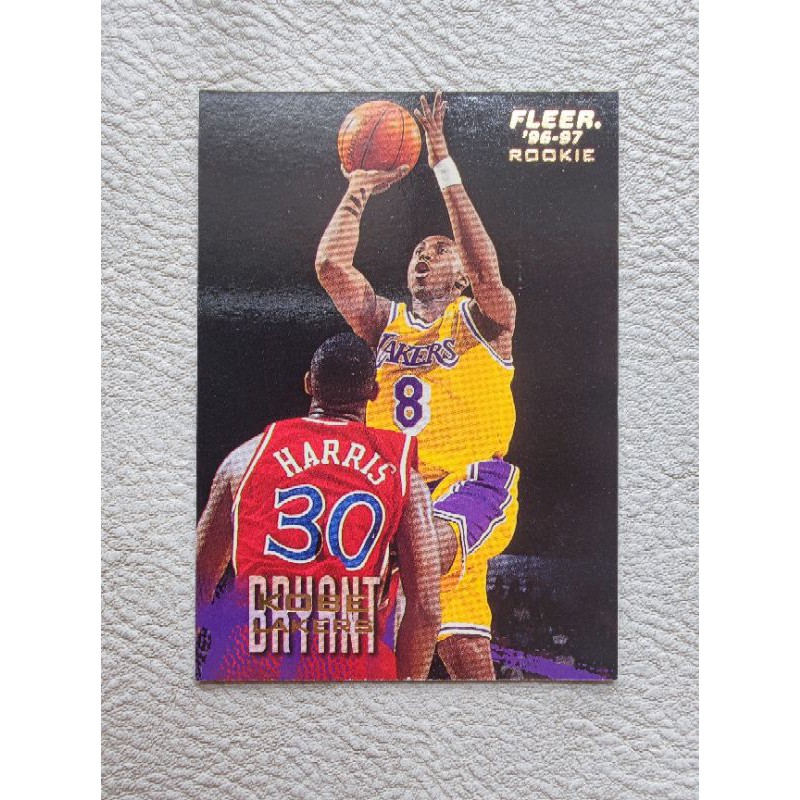 1 新人卡 科比 老大 1996-97 Fleer KOBE BRYANT Lakers Rookie #203 Rc