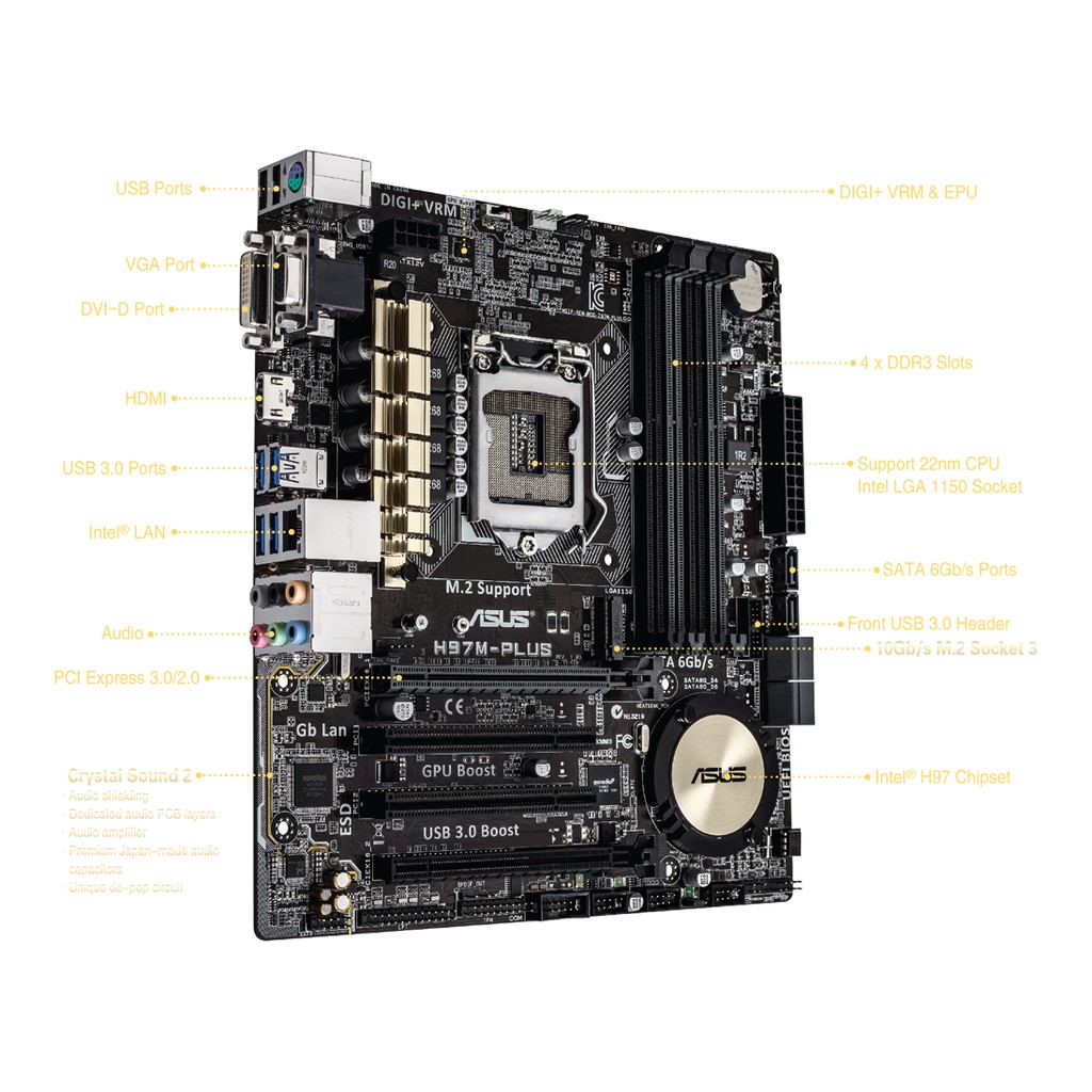 ASUS 華碩 H97M-PLUS 主機板