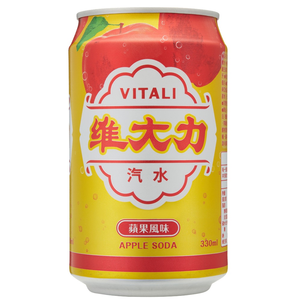 維大力 蘋果風味汽水 330ml x 24 [箱購]【家樂福】