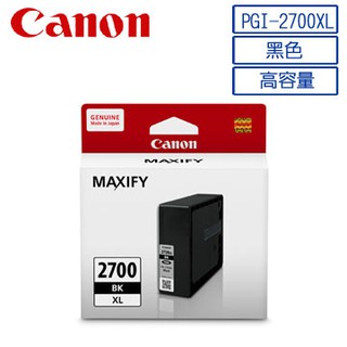 *好好買* CANON PGI-2700XL BK / 2700XL 原廠黑色高容量墨水匣(含稅)