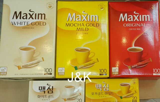 【現貨】韓國Maxim三合一咖啡(原味/摩卡/白金牛奶咖啡)20入/100入