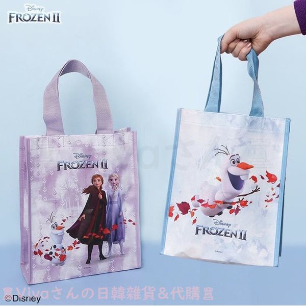 ♜現貨♖ 韓國 Disney 大創 DAISO 迪士尼 冰雪奇緣 雪寶 愛莎 安娜 小兵手提袋 防水袋 購物袋 手提袋
