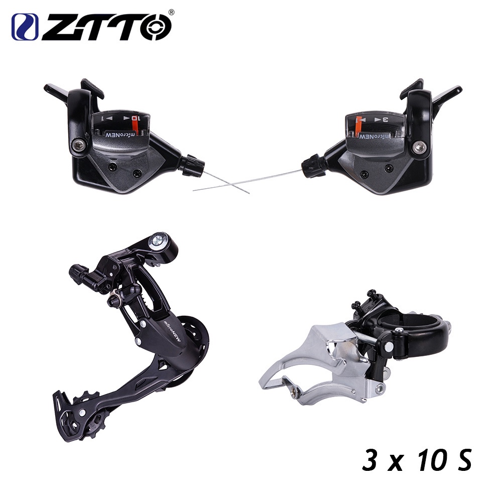 Ztto 自行車 MTB Micronew 3X10 30 速前後變速桿變速器套件用於零件的前後變速器 m610 m67