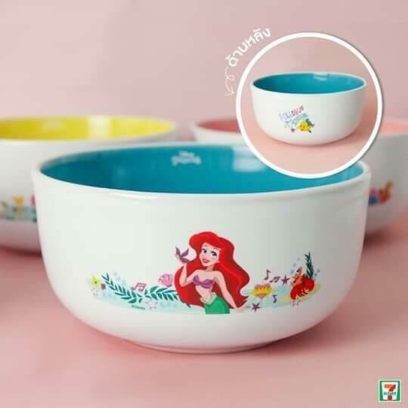 泰國 7-11 迪士尼公主陶瓷碗組 四個一組