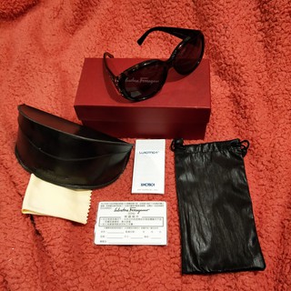 二手 salvatore ferragamo 水鑽 墨鏡 太陽眼鏡 琥珀色 正品
