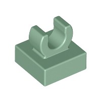 《LEGO 樂高》【零件-15712】沙綠色 平板 U型夾 Sand Green Tile Modified 1 x 1