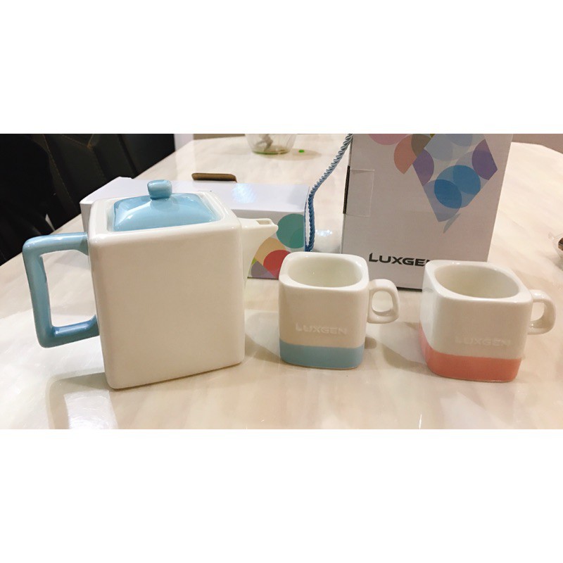 【現貨】納智捷粉嫩糖果色系陶瓷茶壺茶杯組(附贈3個杯墊如圖二)