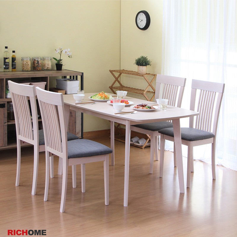 RICHOME   領券現折  TA405  CH1020   亞曼多餐桌椅(可延伸)-2色 餐桌 餐桌椅  餐椅