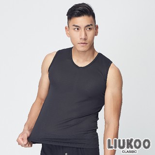 【LIUKOO煙斗】排汗/吸排素面寬肩背心│排汗背心│男生衣服│素T│運動服│寬鬆款│吸濕排汗