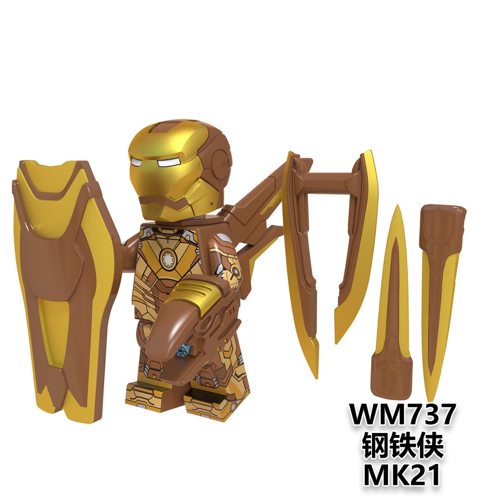 【積木班長】WM737鋼鐵人MK21鋼鐵俠東尼史塔克復仇者聯盟4超級英雄人偶/相容積木